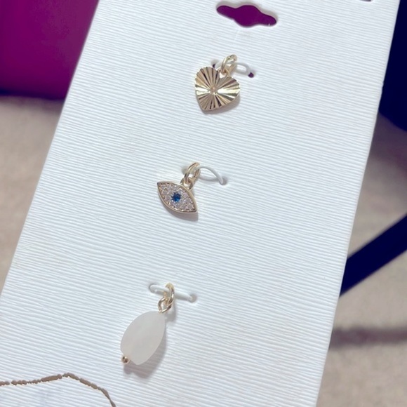 Unwritten 14k Gold Flash Plated Charms Genuine Crystal & Stone - New With Tags - Picture 4 of 5